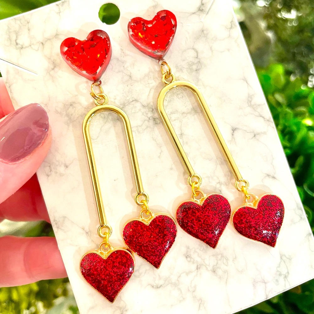 Heart Dangle Earrings